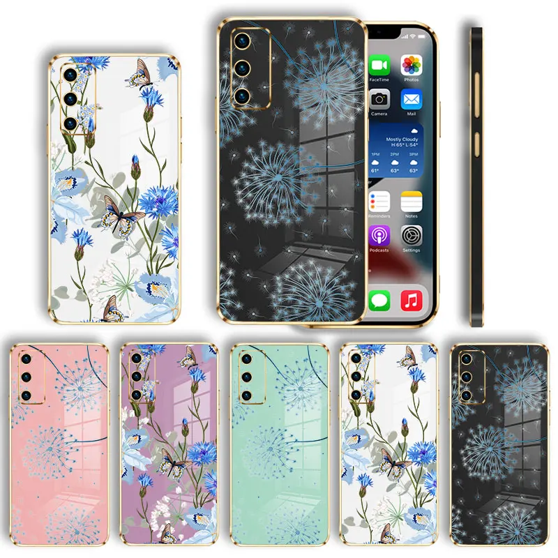 

For Samsung S22 Ultra 5G S21 Plus S20 FE S10 Lite S9 S7 S10e Note 20 10 S8 S20FE Note20 Note10 Funda Dandelion Mobilephone