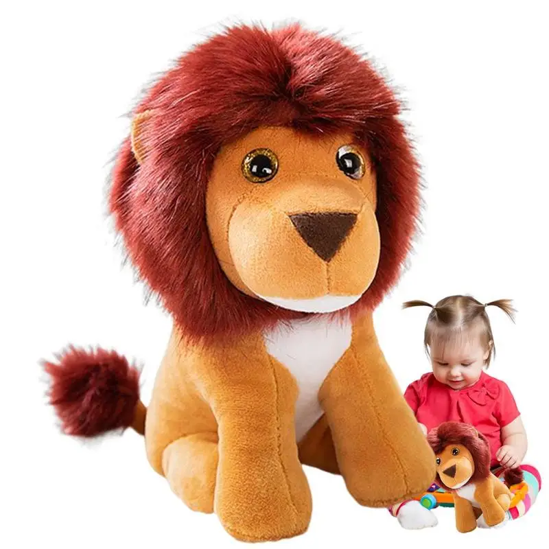 

Lion Plush Toy Cute Animal Plush Toys Animal Toddler Soft Toy Realistic Handmade Stuffed Lion Husky Plush Vivid Lion Husky Plush