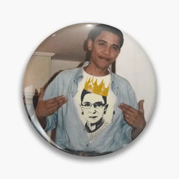 

Обама ношение Rbg настраиваемая мягкая Кнопка булавка ювелирные изделия воротник лацкан булавка искусственная смешная творческая брошь мет...