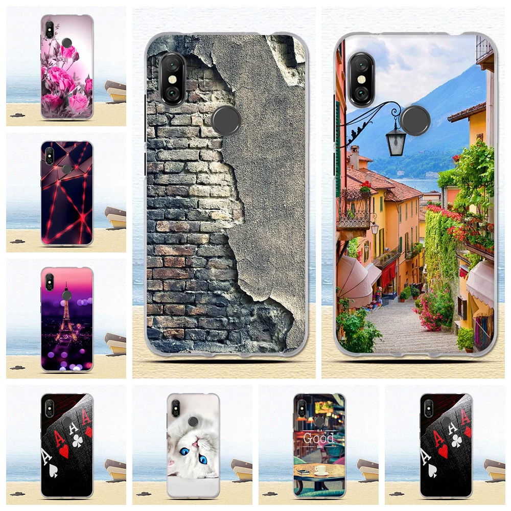Чехол для Xiaomi Redmi Note 6 Pro чехол 26 дюйма Мягкая силиконовая задняя крышка из ТПУ