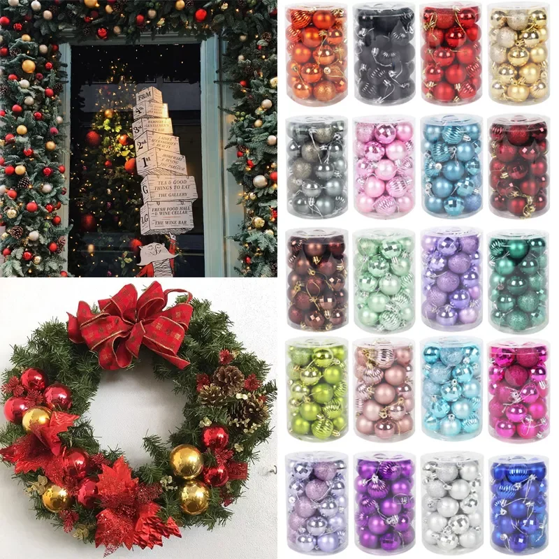 

Christmas Tree Ornaments Ball Multicolor Christmas Balls xmas decorations Hanging Tree Pendants for Home New Year 2022 Gift Noel