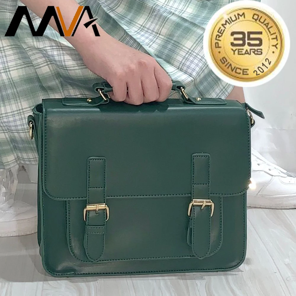 MVA Women's Crossbody Shoulder Bag Fashion Women's PU Leather Cross Body Over The Shoulder Youth Female Handbags Briefcase New