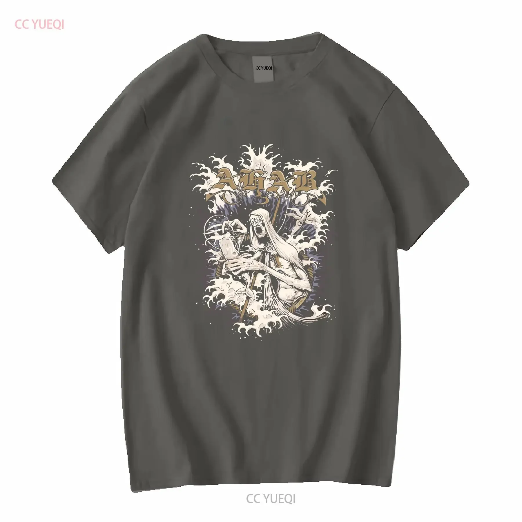 Фото Футболка AHAB XL Les Discrets Coldworld Empyrium Alcest Ulver Clouds Faal с длинными или короткими рукавами, винтажная стираная повседневная растянутая футболка №4