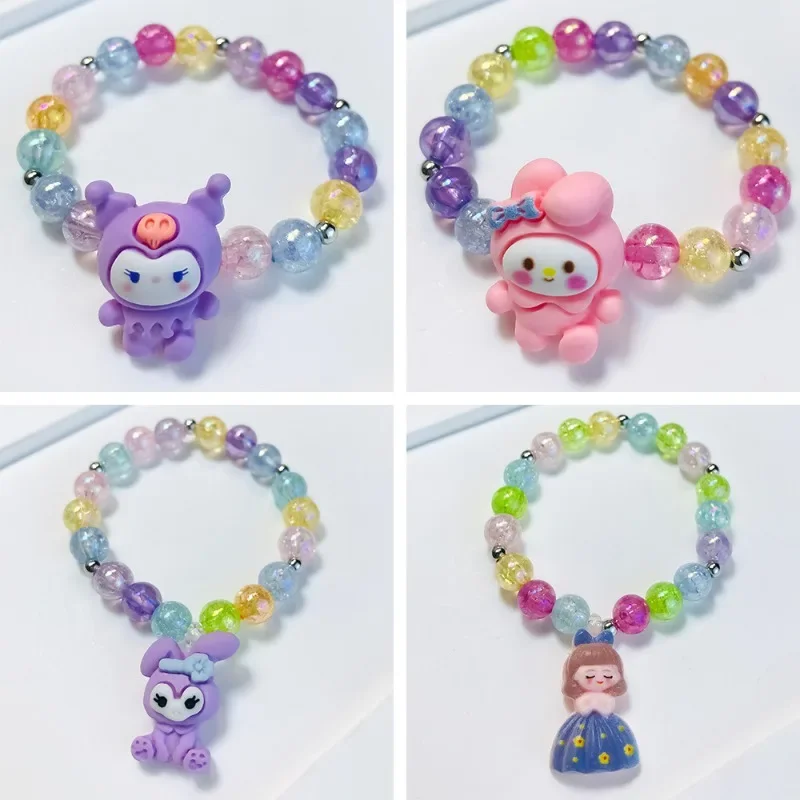 

Kawaii Sanrio Anime Hello Kitty Bracelets Kuromi Cute Cartoon Pochacco Fashions Cinnamoroll High Color Value Christmas Present