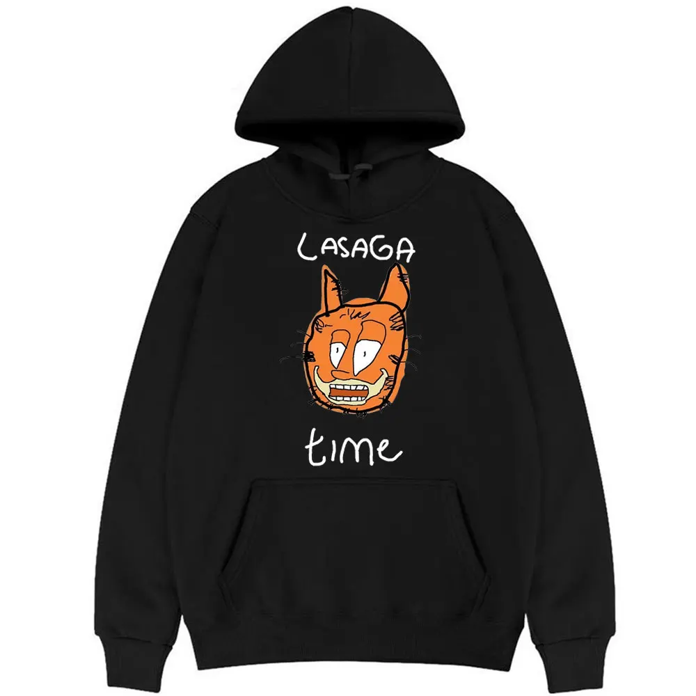 

Lasaga Time Funny Cat Printed Hoodie Man Comfortable Kawaii Hoodies Coat Men Women Harajuku Oversized Vintage Hooded Sweatshirt