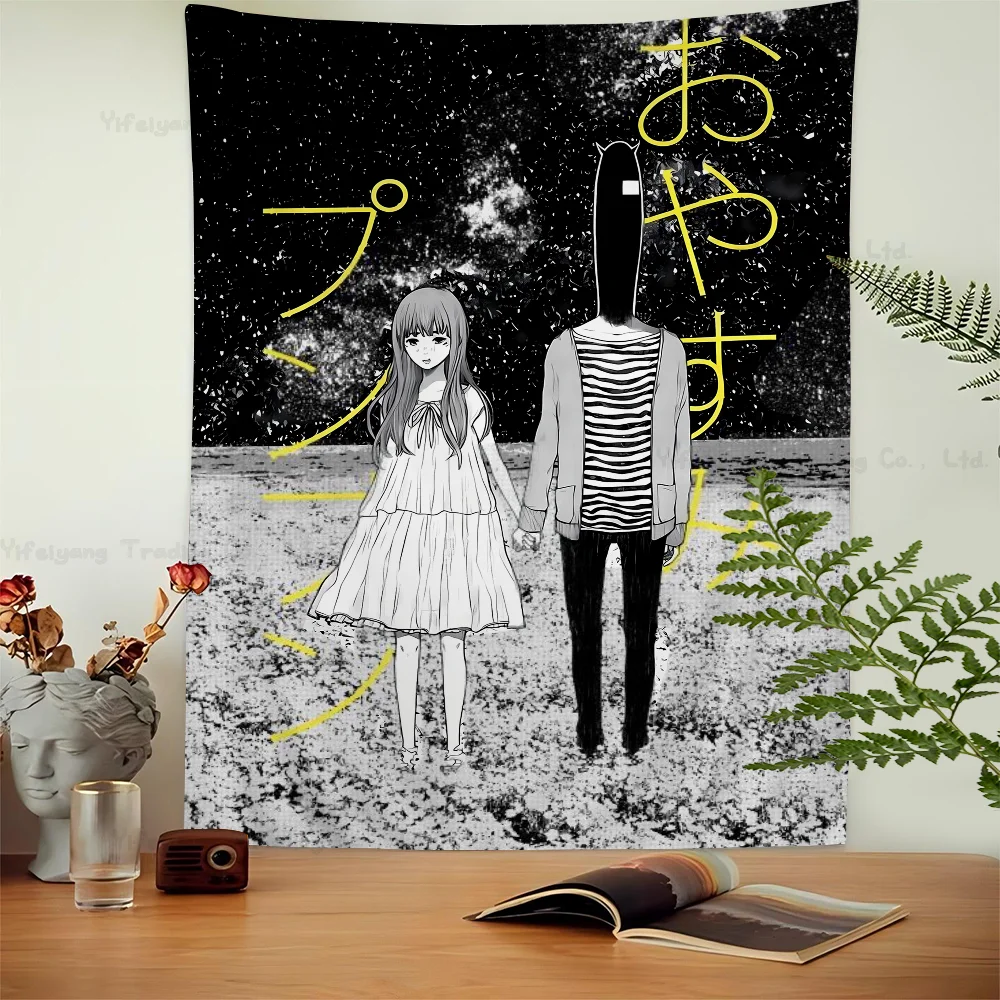 Goodnight Punpun Hanging Bohemian Tapestry Wall Tapestries Mandala Kawaii Room Decor