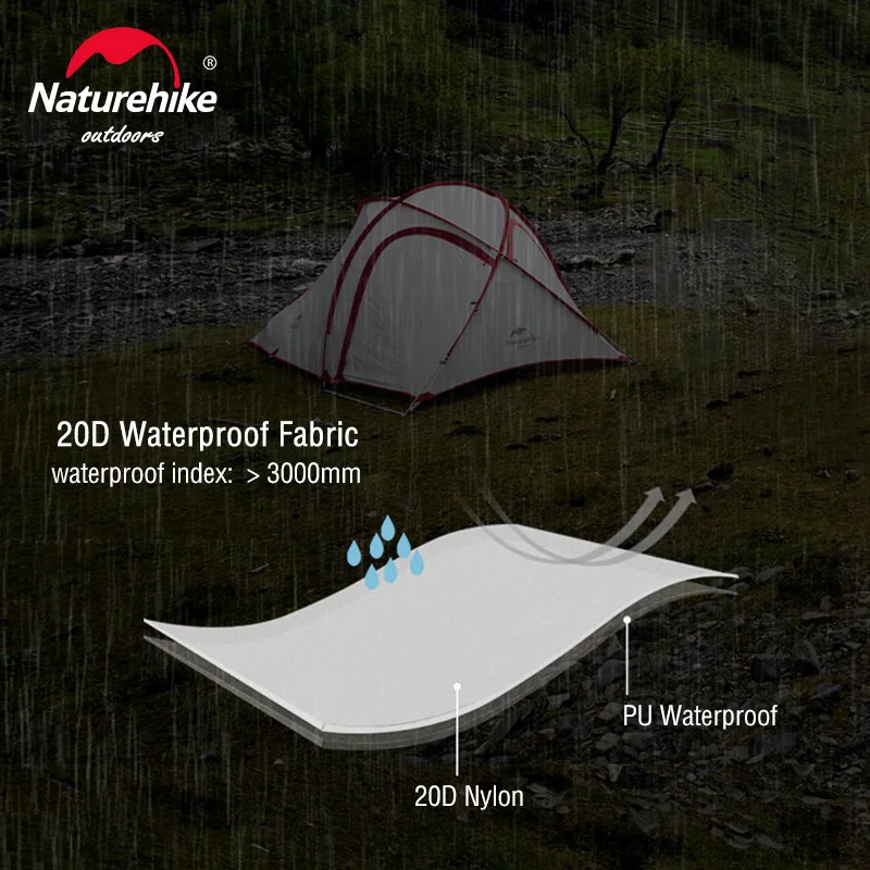 Naturehike палатка для кемпинга 3 4 человека сверхлегкая портативная