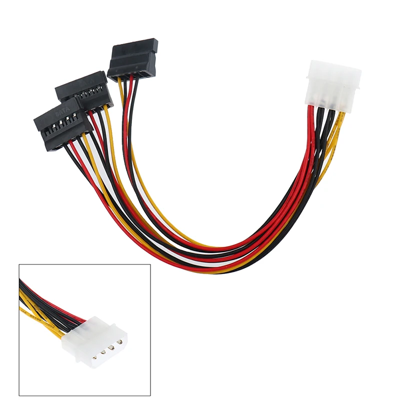 

4-контактный разветвитель питания IDE Molex на 3 ATA SATA, удлинительные кабельные разъемы