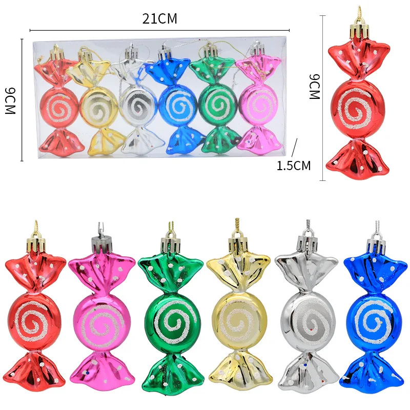 

Christmas Candy Decoration Colorful Candy Props Christmas Tree Hanging Ornament Candy Land Decoration Xmas Party Supplies