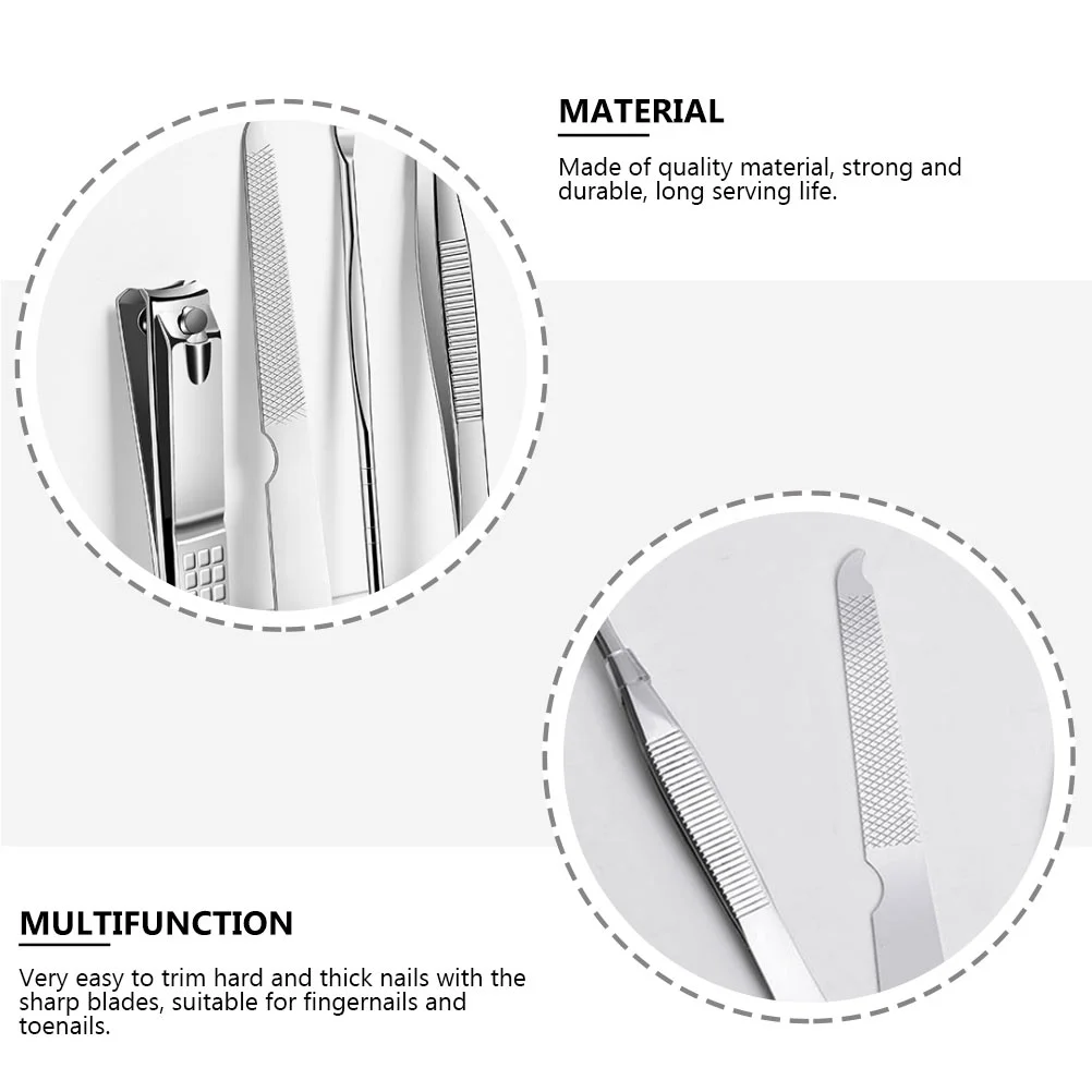 Набор маникюрных инструментов 4 шт. пилочка для ногтей триммер бровей кусачки