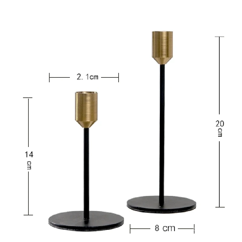 2Pcs European Gold Candle Holders Metal Candlestick Wedding Luxury Table Romantic Decorations New Year Bar Party Decoration Cand - купить по
