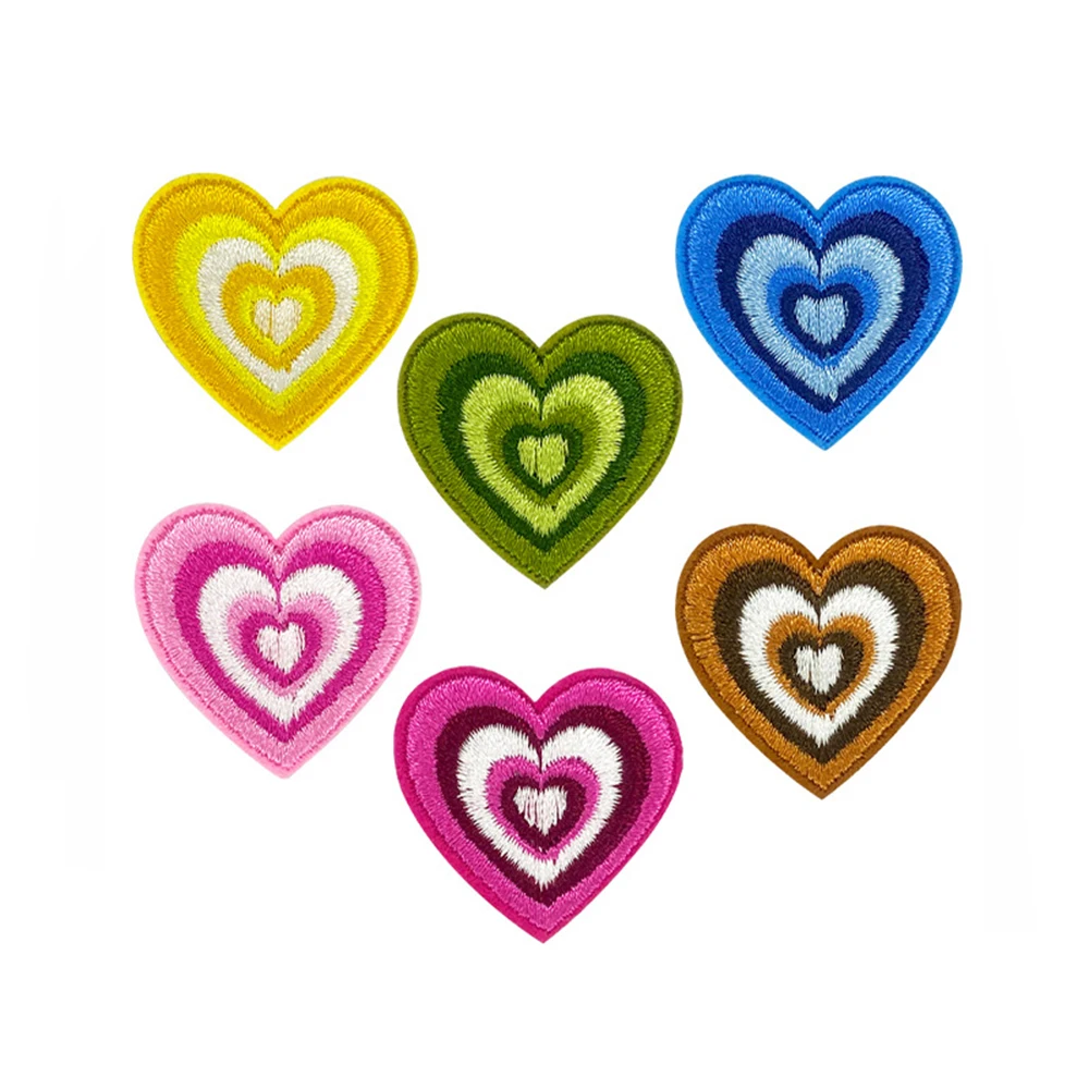 Karnawałowe naszywki w kształcie serca Haftowane naprasowanki Naszywki Aplikacja na odzież Kurtki Kapelusze Plecaki Dżinsy
