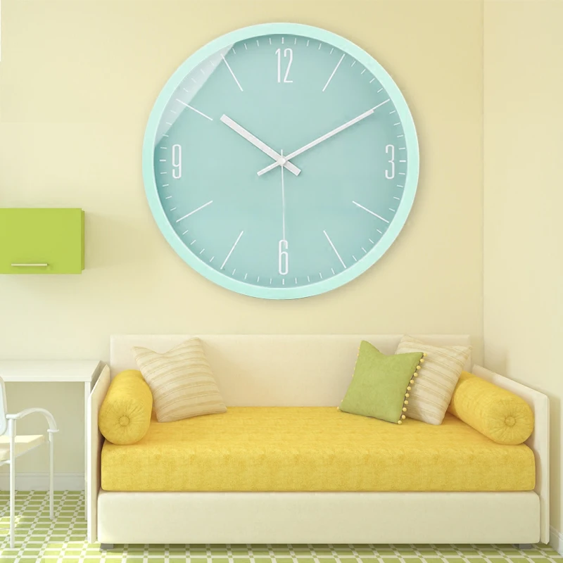 

Modern minimalist macaron clock wall clock quartz clock living room creative bedroom atmospheric clock wall watch mute watch