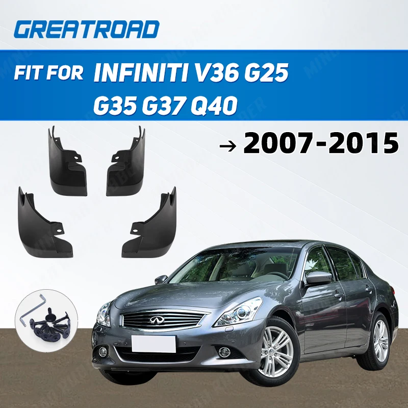 

Car Mudflaps For Infiniti V36 G25 G35 G37 Q40 2007 - 2015 Mud Flaps Splash Guards Mudguards Flap Front Rear 2010 2011 2012 2013