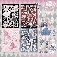 cute girl character series stickers scrapbooking photo album happy planning kawai stationery decoration stickers aesthetics