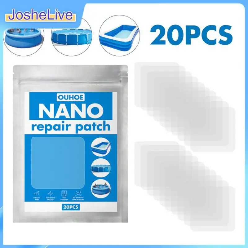 

10/20pcs NANO Repair Patch Inflatable Pool Water Pad Tent Waterproof Special Adhesive Outdoor Swimming Ring Repair Patch Gadgets