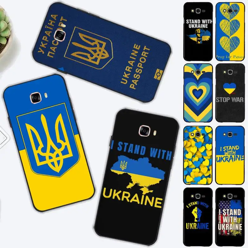 

Hot Ukraine Flag Pattern Phone Case for Samsung J 2 3 4 5 6 7 8 prime plus 2018 2017 2016 core