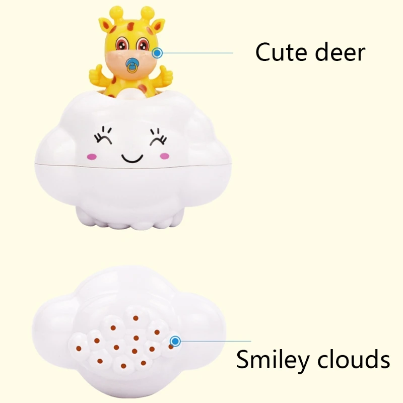 Cloud Shower Toy Water Toy Interactive Bath Play Interesting Birthday Gift Shower Rose for Toddlers Baby Mold BPA Free