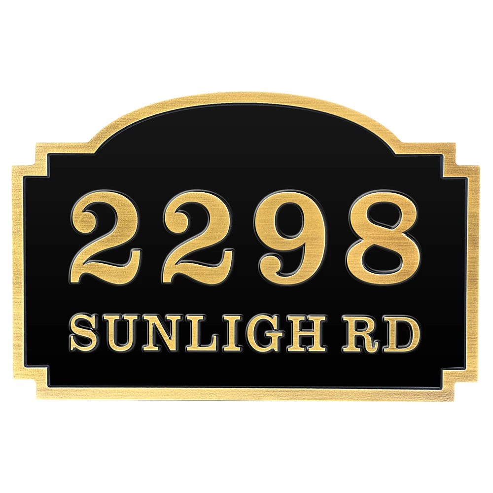 

BILEEDA Address Plaque Metal Signage Numeros Casa Exterior Outdoor House Sign Home Apartment Street Mailbox Door Plates