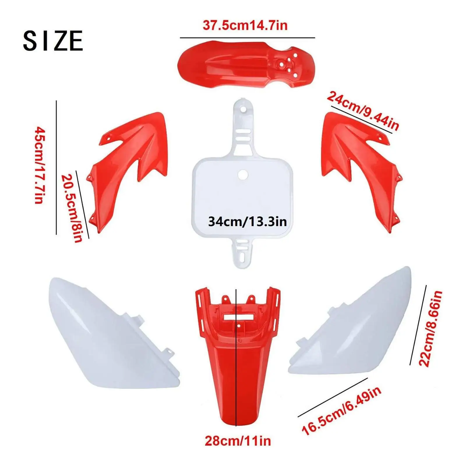Fairing Fender Set Motorcycle Accessories Easy to Install for Honda Crf50 XR50 Sdg SSR 107 110 125