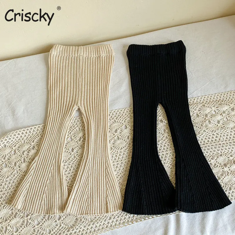 

Criscky Kids Girls Cotton Pants Autumn and Winter Sweet Girls Baby High Waist Elasticity Slim Trousers Leggings Children's Pants