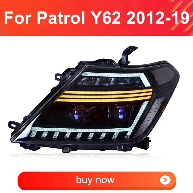 

Car LED Headlights for Patrol Y62 2012-2019 Headlights Plug and Play with LED DRL Dynamic Turning H/L Projector Head lights