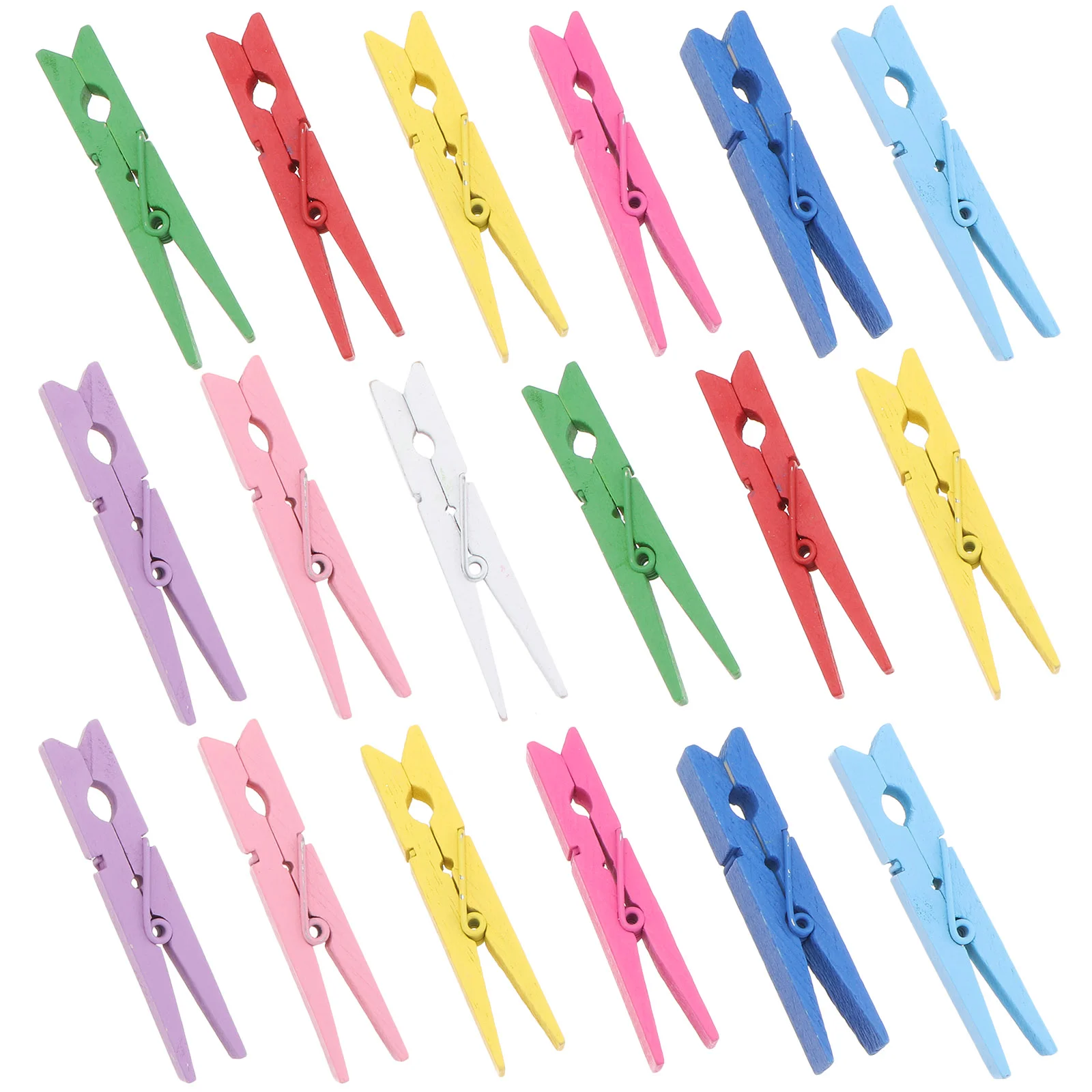 

40pcs Durable 2.9 Inch Wooden Clothespins Clothes Pegs (Random Color)