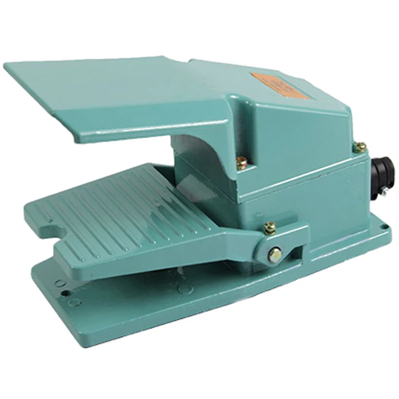 

1Pcs Green Foot Pedal Switch TFS-302 Antislip Metal Momentary Industrial Treadle AC 250V 15A TFS302 Aluminum Material