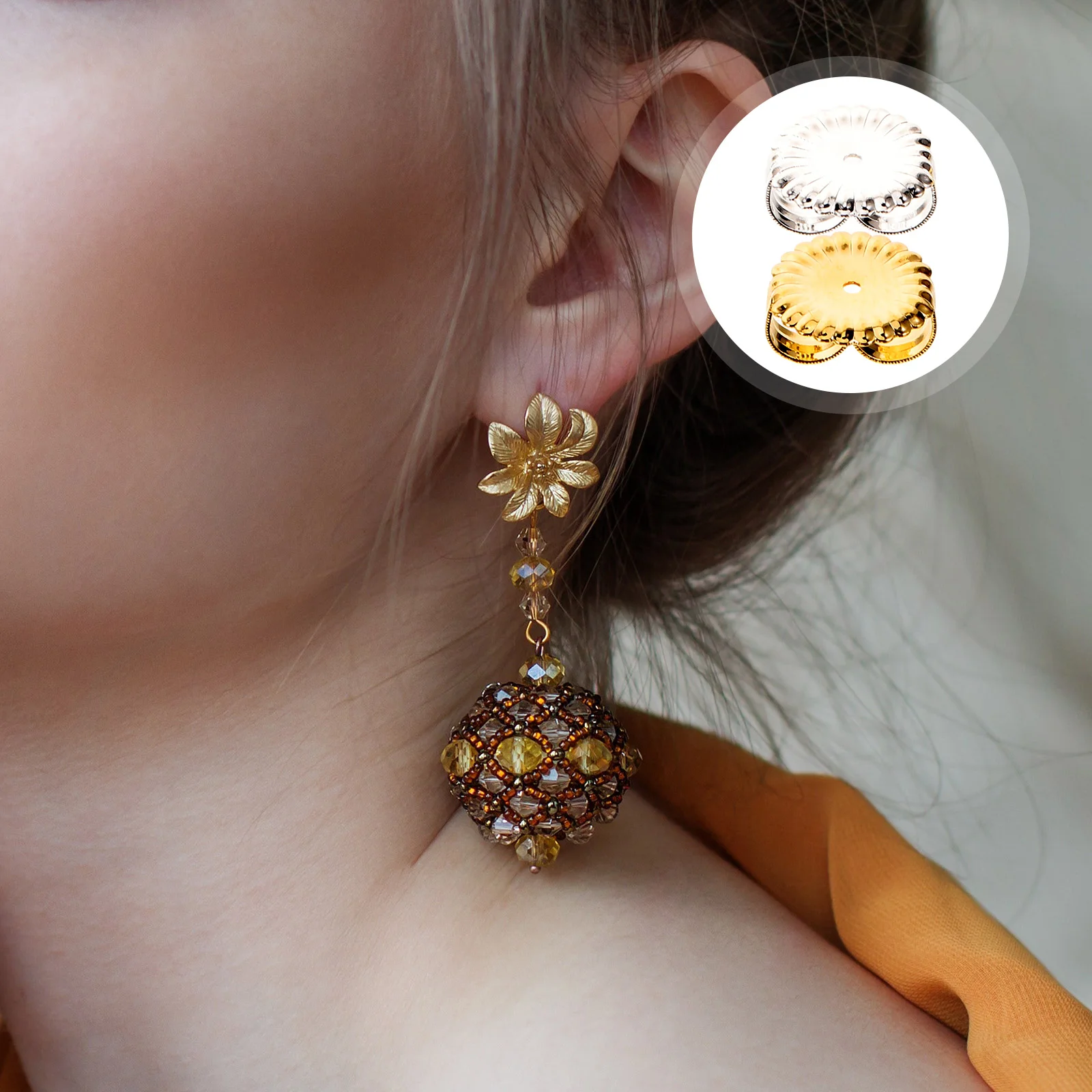 

40Pcs Earring Backs Earrings Stoppers Earring Safety Backs Jewelry Findings