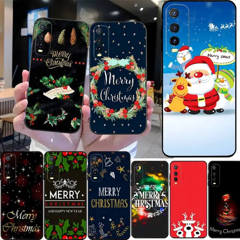 

New Year Christmas Phone Case For OPPO A52 A94 Find X5 X3 X2 A93 Reno 4 3 Pro A74 A72 A53 Funda Shell Cover Mobile Phone Bag