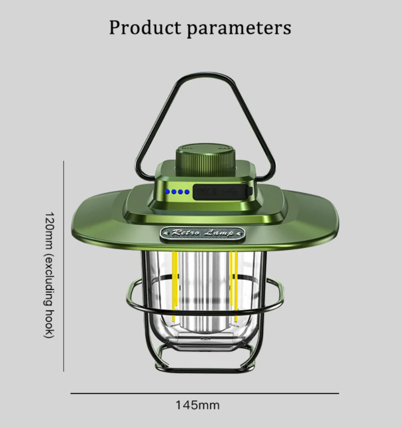 Лампа для кемпинга светодиодная подвесная лампа палатки в стиле ретро USB
