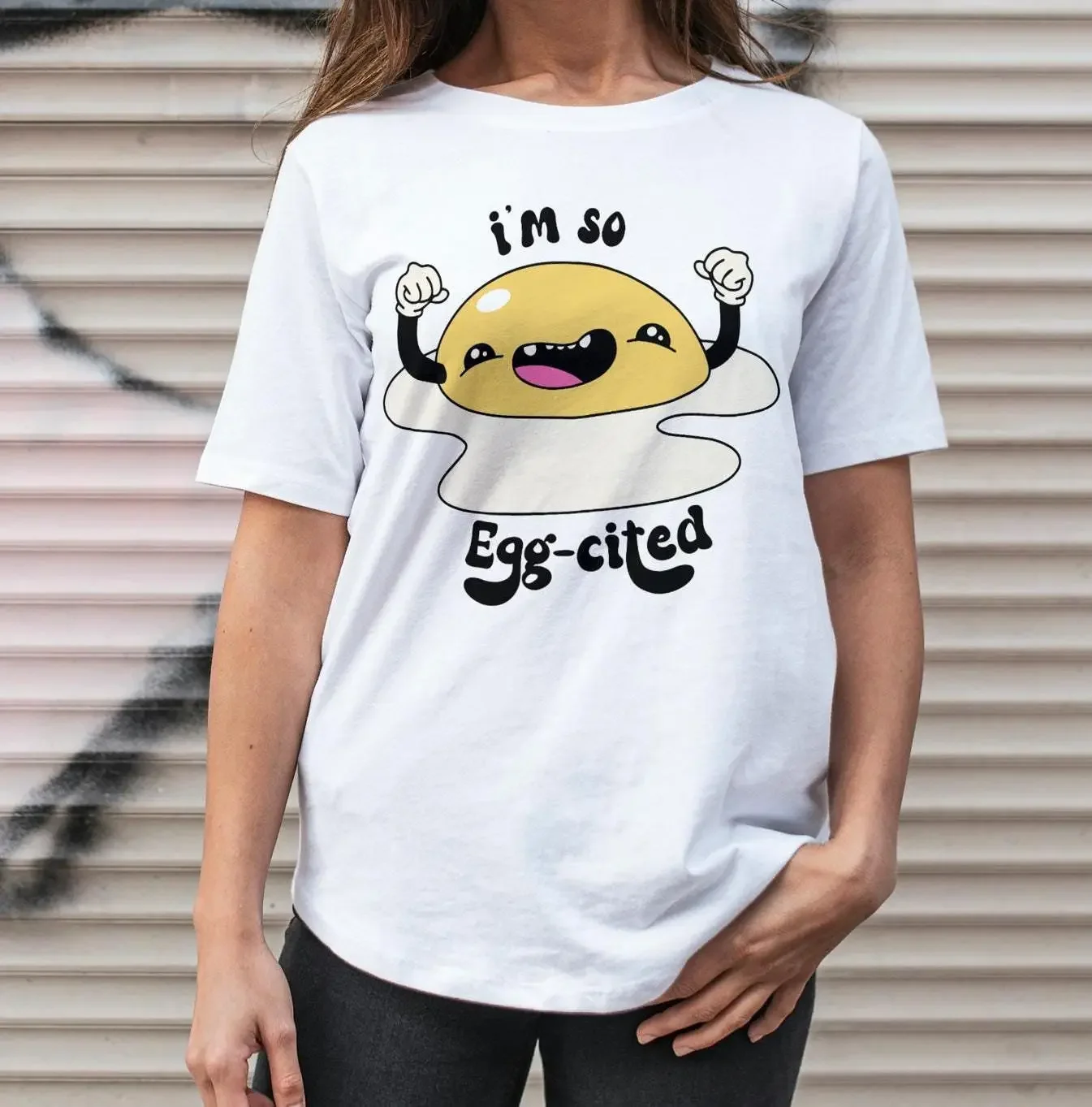 Футболка I'M So Egg Cited забавная пасхальная футболка в стиле ретро счастливой