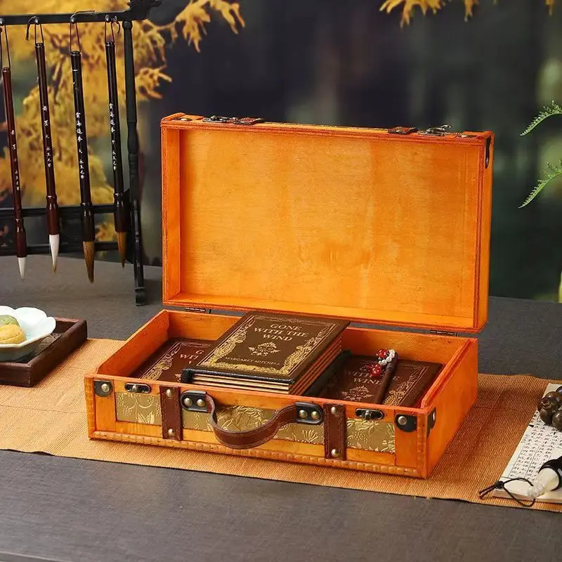 Винтажная портативная коробка для хранения фотографий китайский национальный