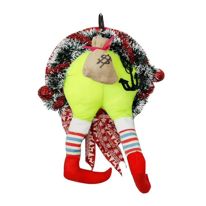 

2021 Christmas Decorate Thief Burlap Stealer Design Home Front Door Wreath Hoop Xmas Decor Santa Claus Christmas Tree Ornaments