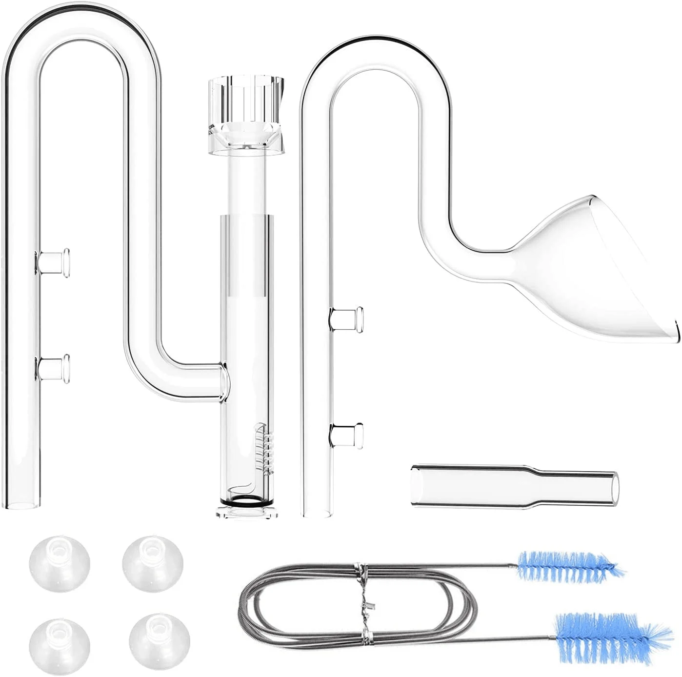 

Aquatic Mini Glass Lily Pipe Protein Skimmer Inflow and Outflow for Mini Nano Tank Filter System for Fish Tank Accessories