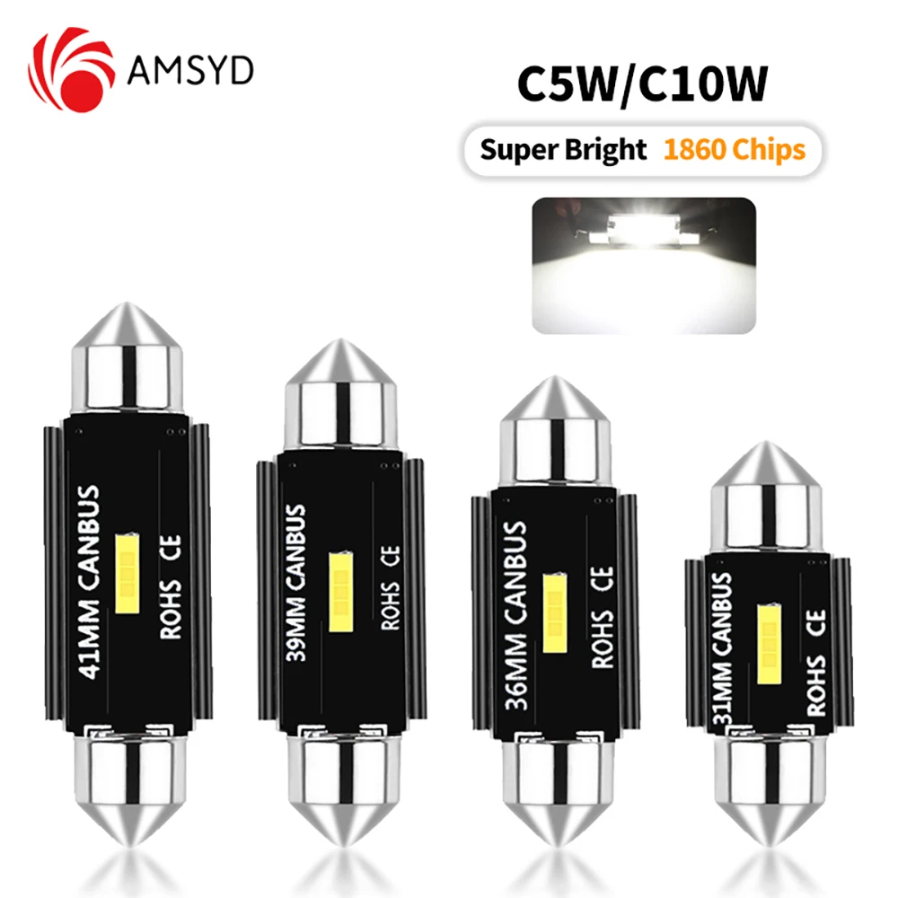 

10 Шт. C5W CSP 1860 SMD Canbus Сигнальная Лампа 31 Мм 36 Мм 39 Мм 41 Мм Универсальный Гирляндный Светодиодный Светильник Для ...