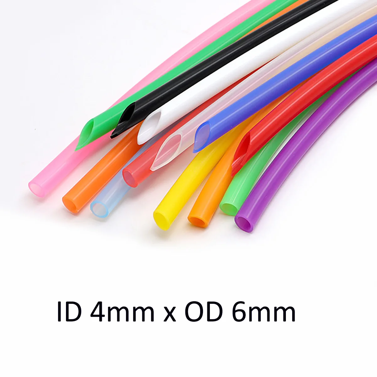 ID 4 мм x OD 6 Пищевая силиконовая трубка Мягкий шланг Гибкие трубки Трубы Красный