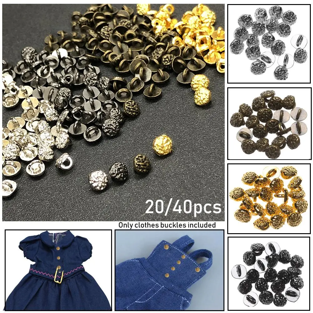 

Gift Dollhoues Miniature Craft Pattern Decoration Clothing Sewing Buckle DIY Doll Clothes Mini Buttons Metal Buckles