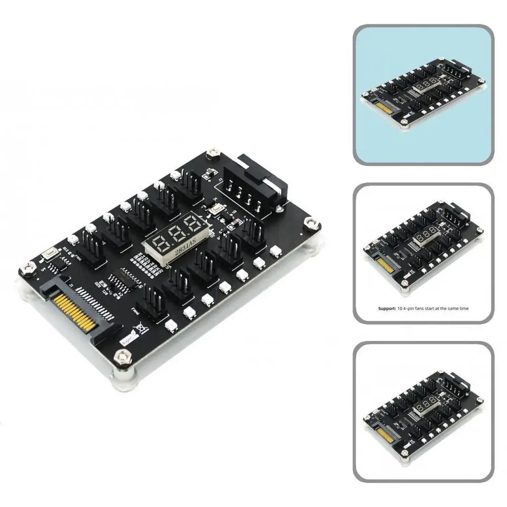 

Dual Ports Wear-resistant 3/4Pin PWM Fan Hub Controller Computer Equipment