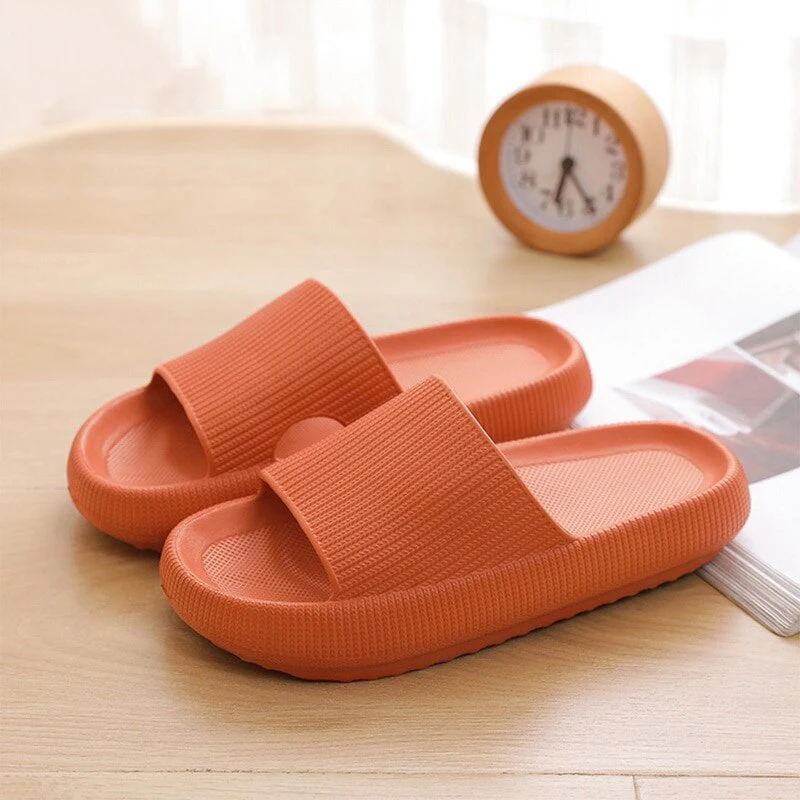 

Thick Sole Home Women Slippers Ladies Platform Flat Shoes Non-slip EVA Living Room Indoor Slides Women Slippers 4.5cm Heel