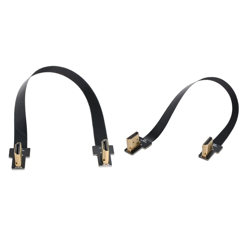 

FPV двойной 90-градусный Угловой HDMI кабель HDMI штекер-штекер FPC плоский кабель для FPV HDTV мультикоптера аэрофотосъемки