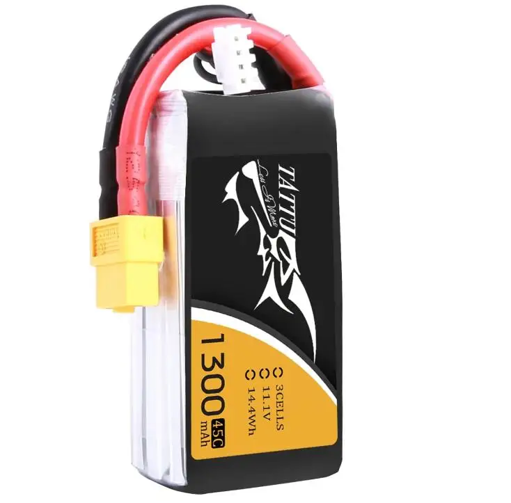 ACE литий-полимерный аккумулятор Tattu Pack 1300 мАч 45C 3S 11 1 В с разъемом XT60 для