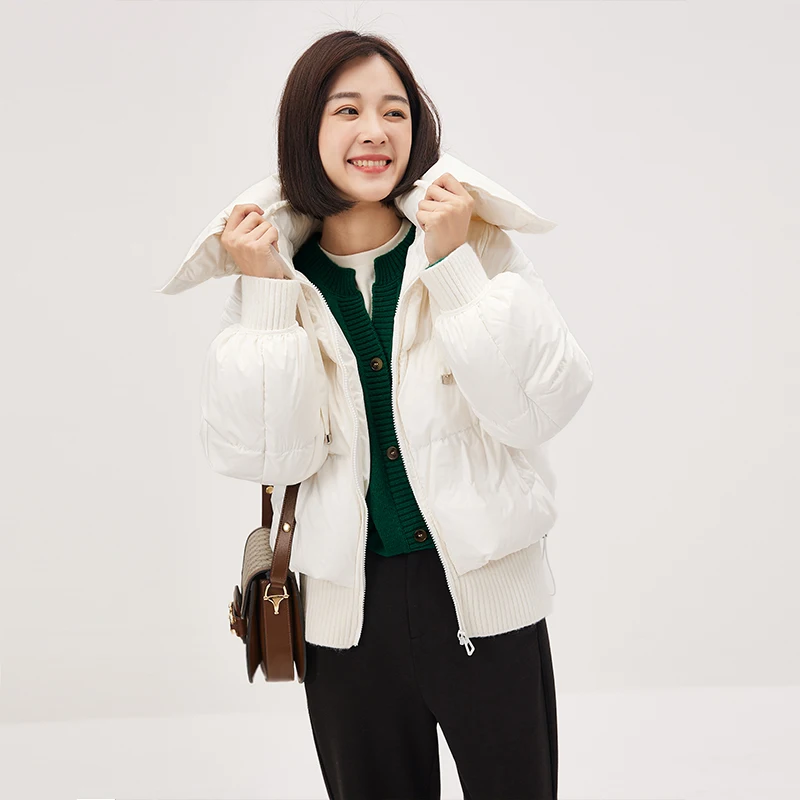 New Puffer Jacket Women  90%  White Goose Down  Coat Women  Casacos Femininos Inverno 2022  Casual  Autumn/Winter
