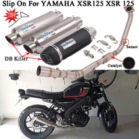 for yamaha xsr125 xsr 125 mt125 mt 125 r15 2020 2021 motorcycle exhaust escape catalytic sensor front link pipe moto muffler