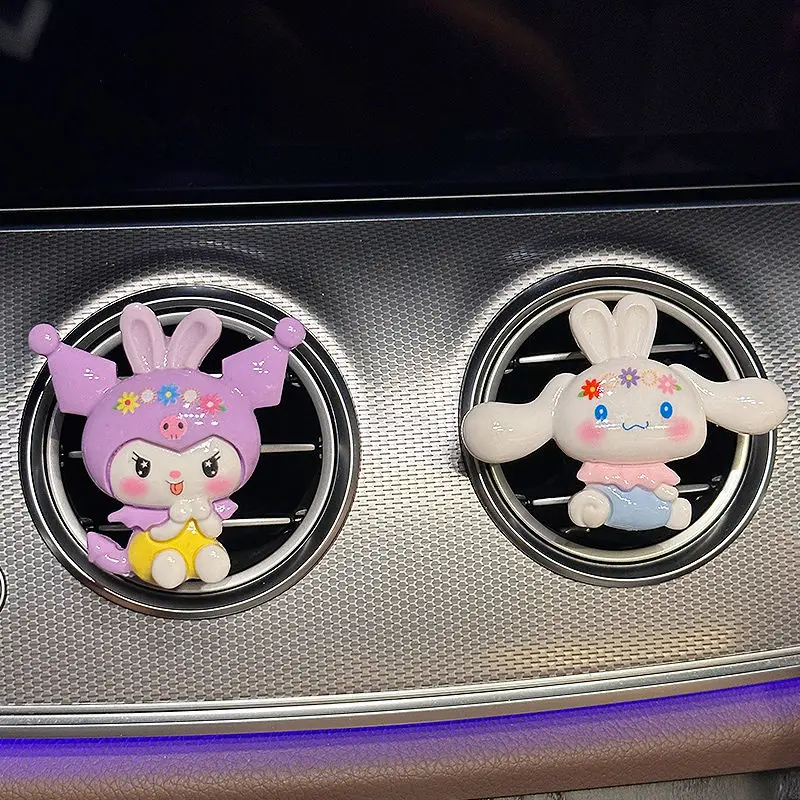

Kawaii Sanrio Hello Kittys My Melody Kuromi автомобильный парфюм аниме клипса на вентиляционное отверстие симпатичный освежитель воздуха для девушек