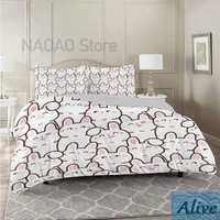 cute lovely animal kawaii girls bedding set for kids duvet cover set au queen single eu king size double bed set 240x220 210x210