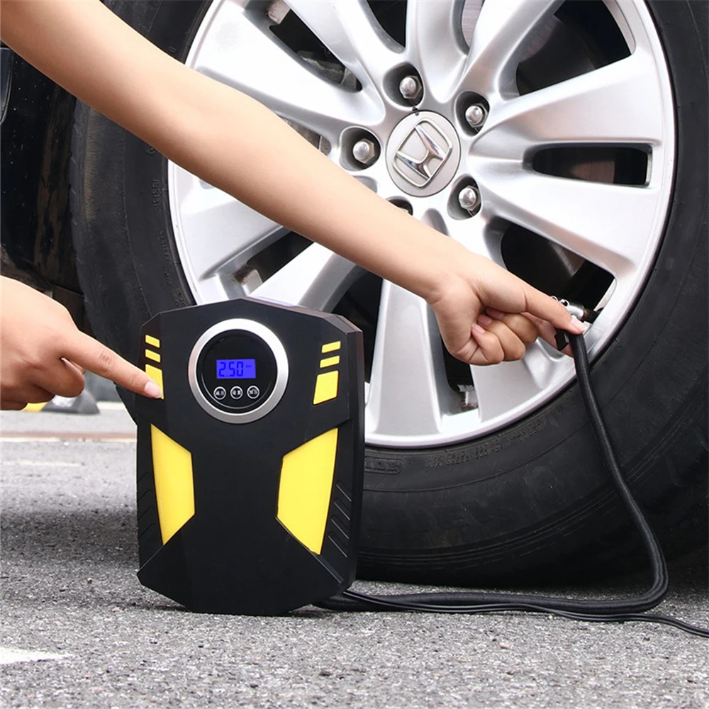 

Цифровой насос для шин, 12 В постоянного тока, 150 фунт/кв. Дюйм, автомобильный воздушный компрессор для авто, велосипеда, мотоцикла, велосипеда, Портативный Новый электрический воздушный насос