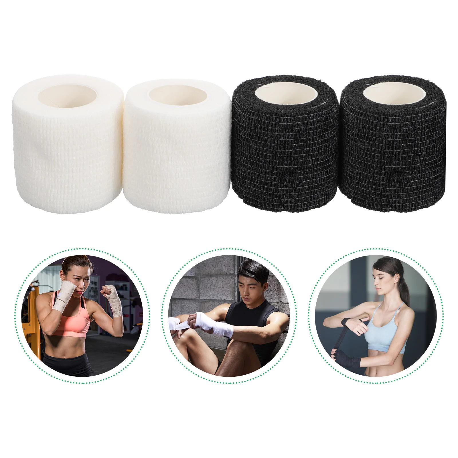 

12 Rolls Self-adhesive Elastic Bandage Grip Wraps Waterproof Tape Medical Camouflage Bandages Bands Fitness Non-woven Fabric