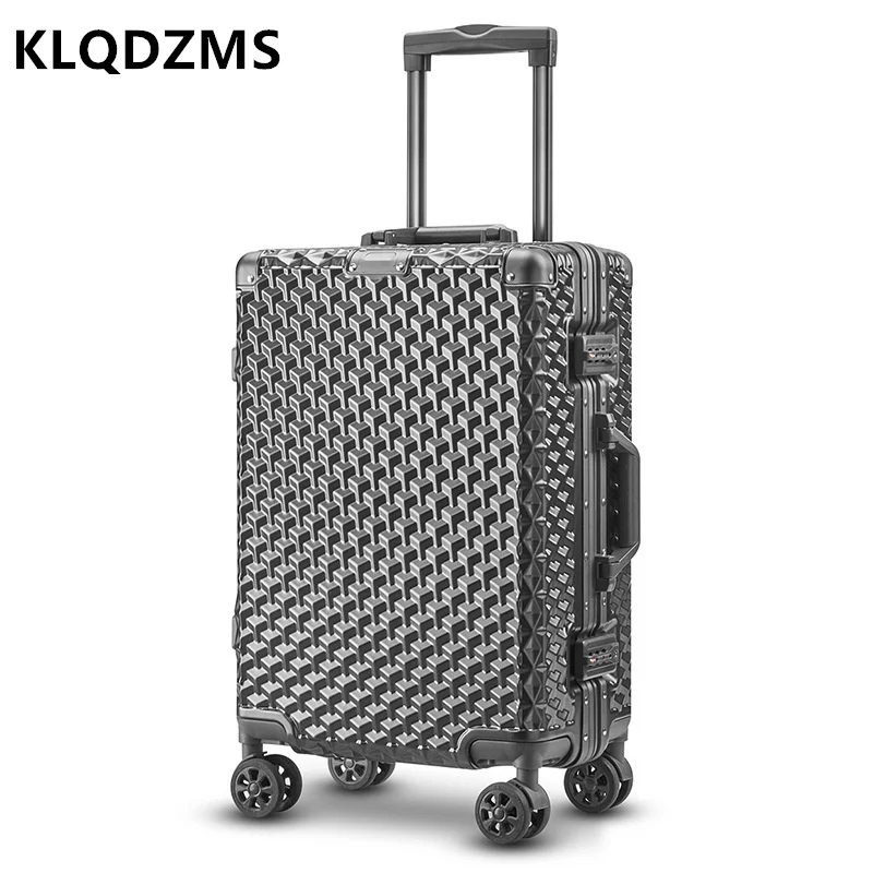 KLQDZMS 20”28 Inch Fashion Luggage Bag Ladies Elegant Suitcase Travel Business Large Capacity Password Box Boarding Trolley Case