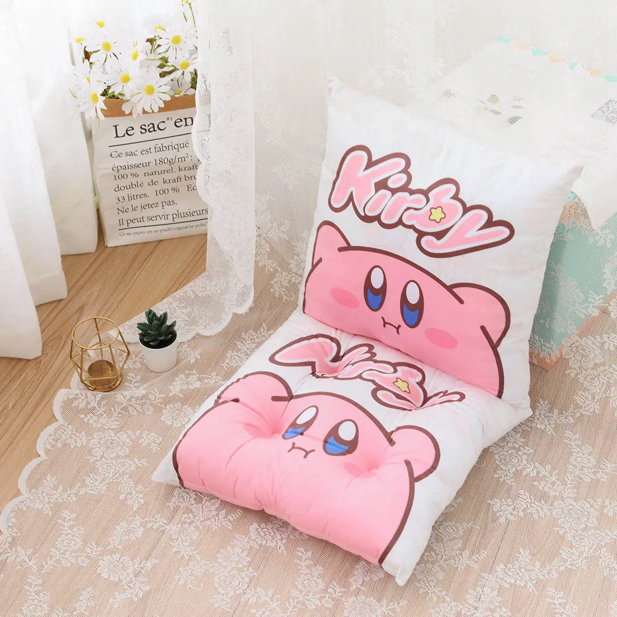 

40 cm kawaii kirby plush doll toy cartoon anime soft plush padded cushion children's toy girl boy holiday gift